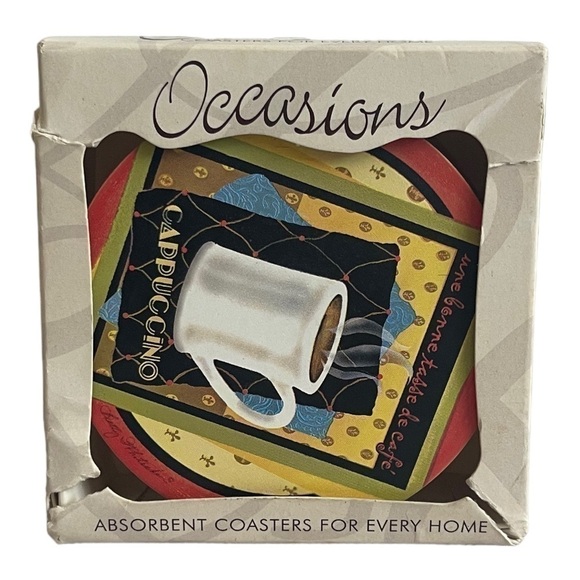 Thirstystone Coaster Set 4x Occasions Sandstone Eco-Friendly Absorbent Coasters - Picture 3 of 5